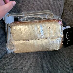 Nicole Miller Gold/Pink Sequin Handbag NWT 🌴